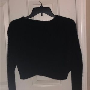 Black Cropped Sweater